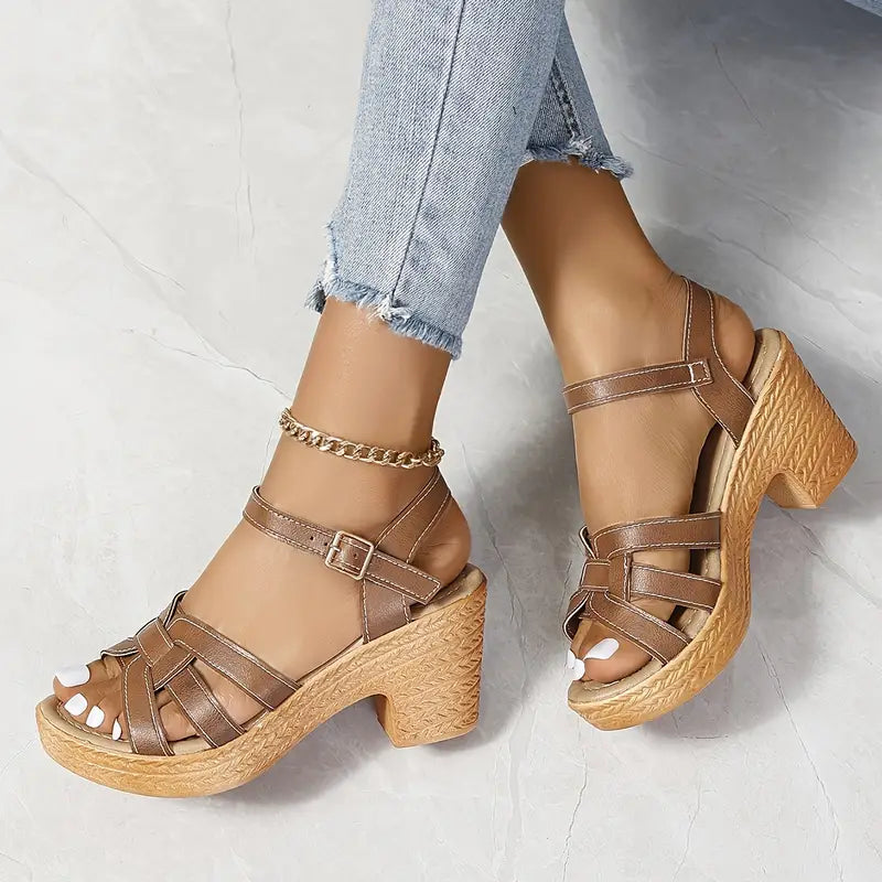 Clara® - Sandalias de Tacón Grueso⏐Edición Premium