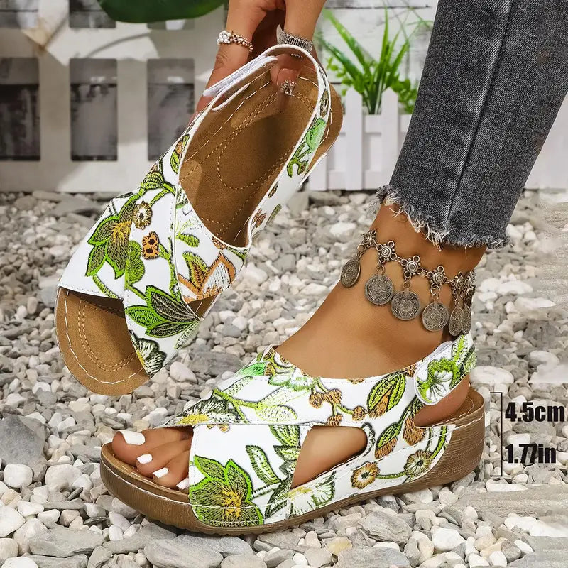 Vega® - Sandalias de Plataforma Floral⏐Edición Premium