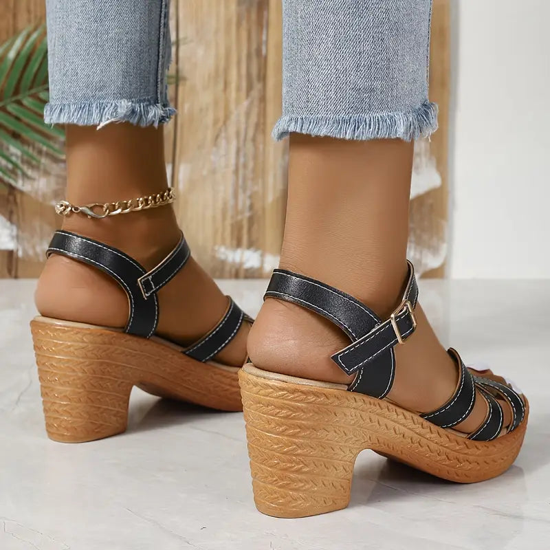 Clara® - Sandalias de Tacón Grueso⏐Edición Premium